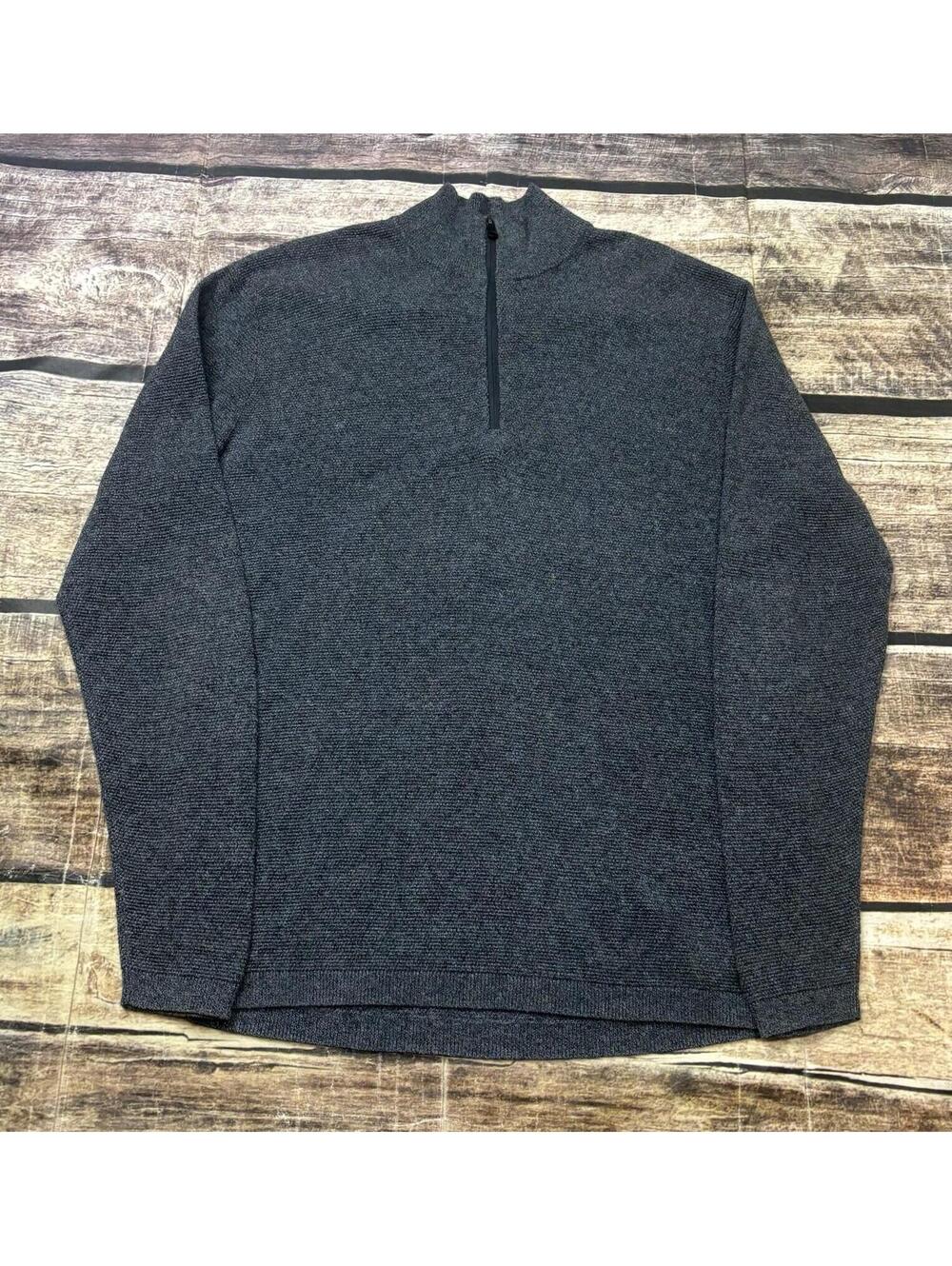 Bonobos Maide Sweater Mens Medium 1/4 Zip Pullover Golf Gray